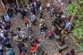 Crowds of tourists at JulietÃ¢â¬â¢s house, Verona Royalty Free Stock Photo